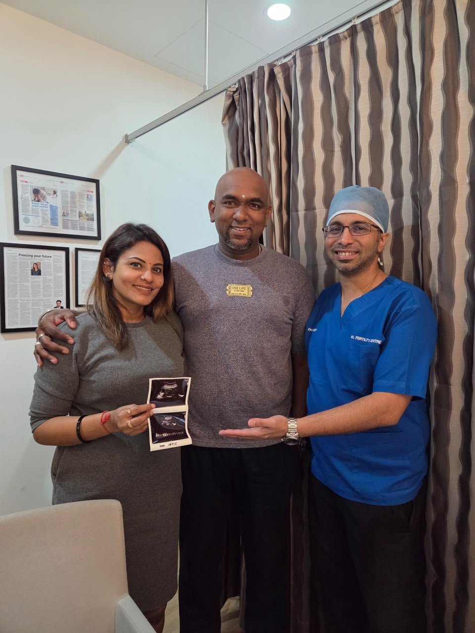 Dr Jasdev Singh with patients at a clinic visit